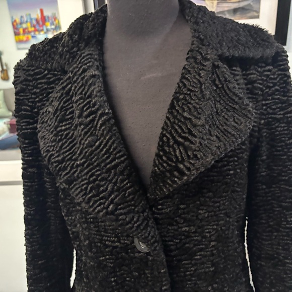 ❤️Vintage 90’s Marvin Richards Faux Persian Lamb Coat-Sz S - Picture 5 of 8